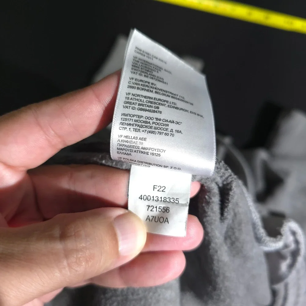 The North Face Joggers Mens L Gray Fleece Sweatpants Box Logo Drawstring Pant